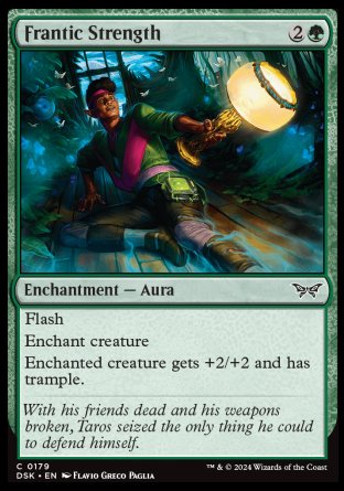 (179) Magic The Gathering Duskmourn: House of Horror Single: Frantic Strength  Common