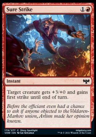 (179) Magic The Gathering Innistrad: Crimson Vow Single: Sure Strike  Common