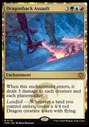 (179) Magic The Gathering Tarkir: Dragonstorm: Promos Single: Dragonback Assault (V.2)  Holo Mythic