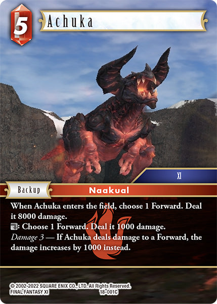 (001) Final Fantasy TCG Resurgence of Power Single: Achuka (18-001) Holo Common