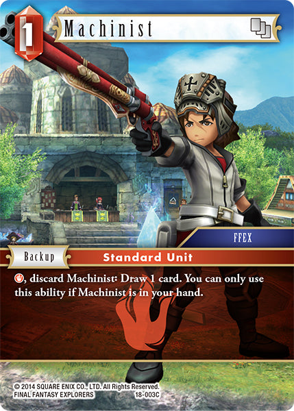 (003) Final Fantasy TCG Resurgence of Power Single: Machinist (18-003)  Common