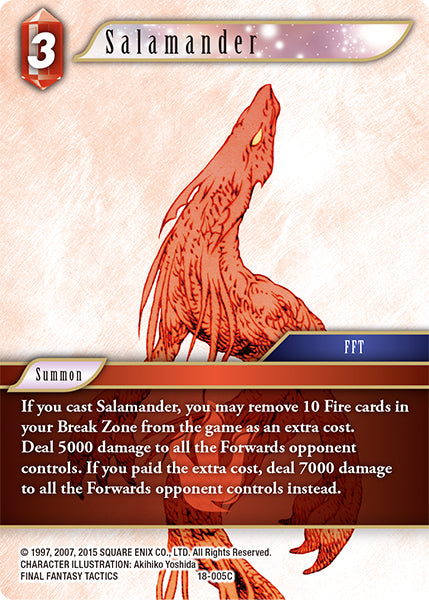 (005) Final Fantasy TCG Resurgence of Power Single: Salamander (18-005) Holo Common