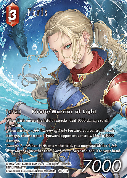 (012) Final Fantasy TCG Resurgence of Power Single: Faris (18-012) (V.2) Holo Legend