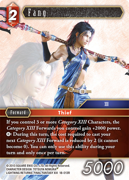 (013) Final Fantasy TCG Resurgence of Power Single: Fang (18-013) Holo Rare