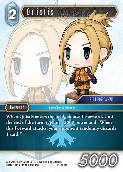 (020) Final Fantasy TCG Resurgence of Power Single: Quistis (18-020) Holo Common
