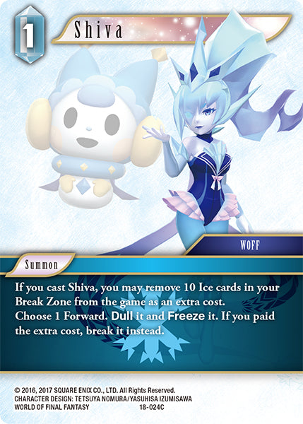 (024) Final Fantasy TCG Resurgence of Power Single: Shiva (18-024)  Common