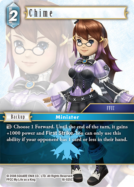 (025) Final Fantasy TCG Resurgence of Power Single: Chime (18-025) Holo Common