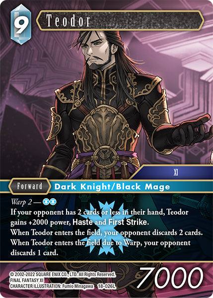 (026) Final Fantasy TCG Resurgence of Power Single: Teodor (18-026) (V.1) Holo Legend
