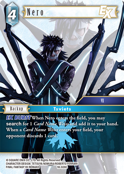 (028) Final Fantasy TCG Resurgence of Power Single: Nero (18-028) Holo Common