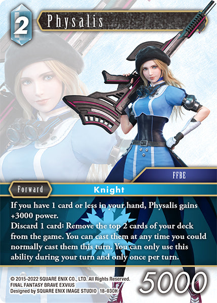 (030) Final Fantasy TCG Resurgence of Power Single: Physalis (18-030) Holo Hero
