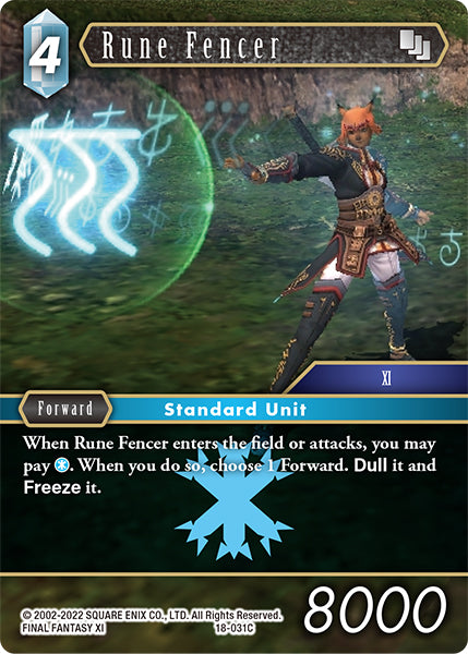 (031) Final Fantasy TCG Resurgence of Power Single: Rune Fencer (18-031) Holo Common