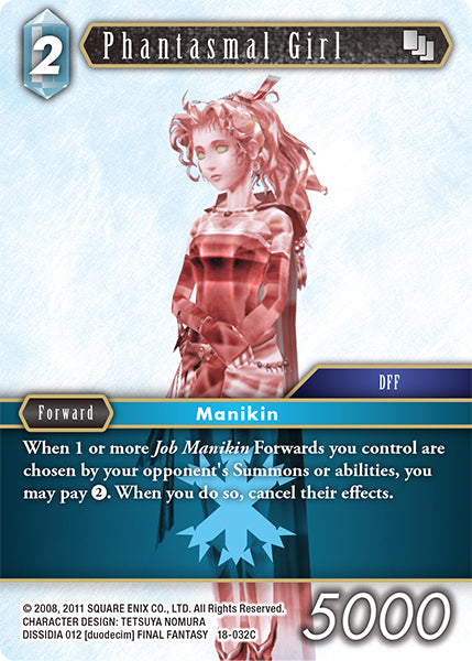 (032) Final Fantasy TCG Resurgence of Power Single: Phantasmal Girl (18-032) Holo Common
