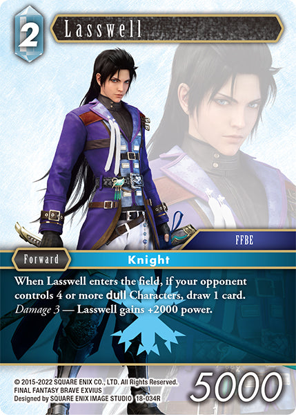 (034) Final Fantasy TCG Resurgence of Power Single: Lasswell (18-034)  Rare