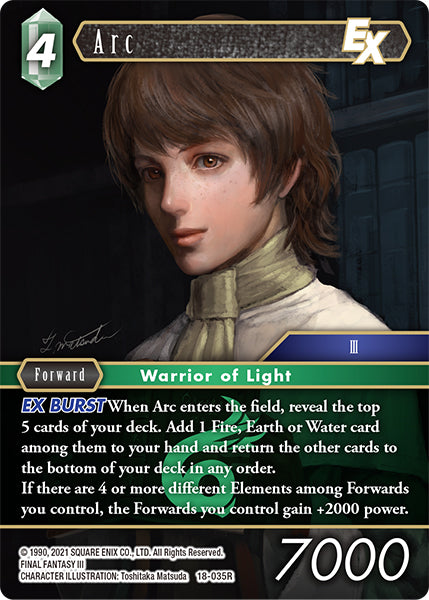 (035) Final Fantasy TCG Resurgence of Power Single: Arc (18-035) (V.1)  Rare