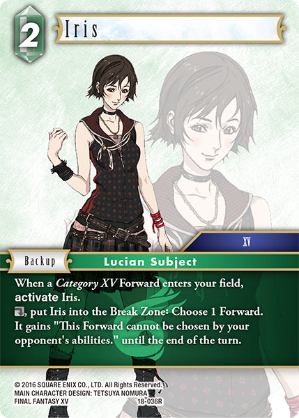 (036) Final Fantasy TCG Resurgence of Power Single: Iris (18-036)  Rare