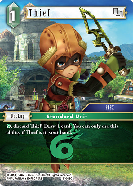 (043) Final Fantasy TCG Resurgence of Power Single: Thief (18-043) Holo Common