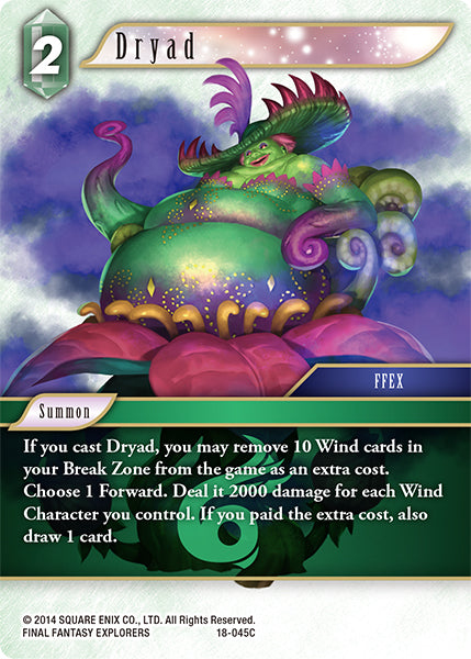 (045) Final Fantasy TCG Resurgence of Power Single: Dryad (18-045) Holo Common