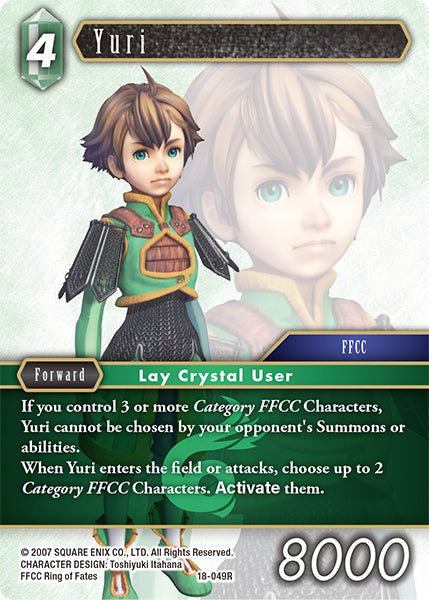(049) Final Fantasy TCG Resurgence of Power Single: Yuri (18-049)  Rare