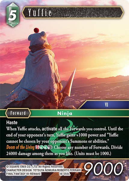 (050) Final Fantasy TCG Resurgence of Power Single: Yuffie (18-050) (V.1) Holo Legend