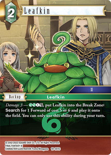 (051) Final Fantasy TCG Resurgence of Power Single: Leafkin (18-051) (V.1) Holo Common
