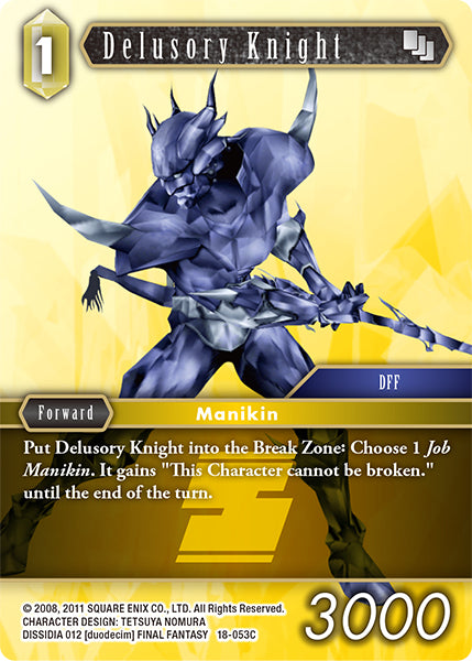(053) Final Fantasy TCG Resurgence of Power Single: Delusory Knight (18-053) Holo Common