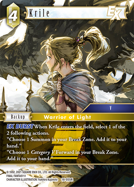(055) Final Fantasy TCG Resurgence of Power Single: Krile (18-055) (V.1) Holo Rare