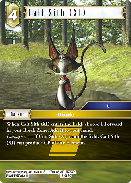 (056) Final Fantasy TCG Resurgence of Power Single: Cait Sith (XI) (18-056) Holo Common