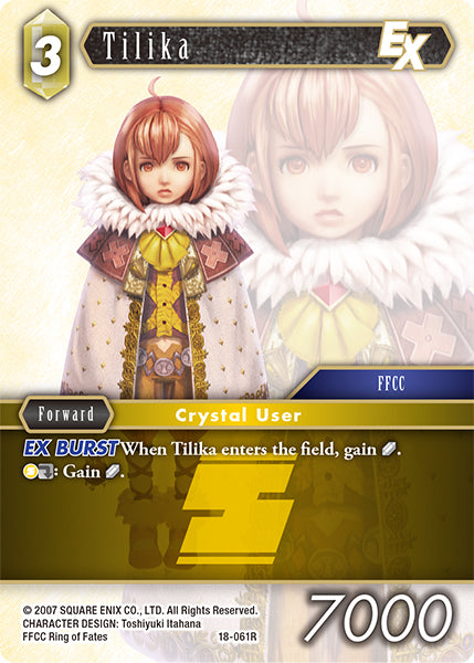 (061) Final Fantasy TCG Resurgence of Power Single: Tilika (18-061) Holo Rare
