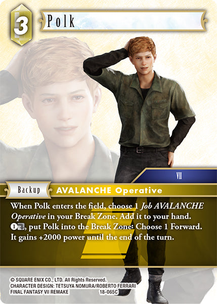 (065) Final Fantasy TCG Resurgence of Power Single: Polk (18-065) Holo Common