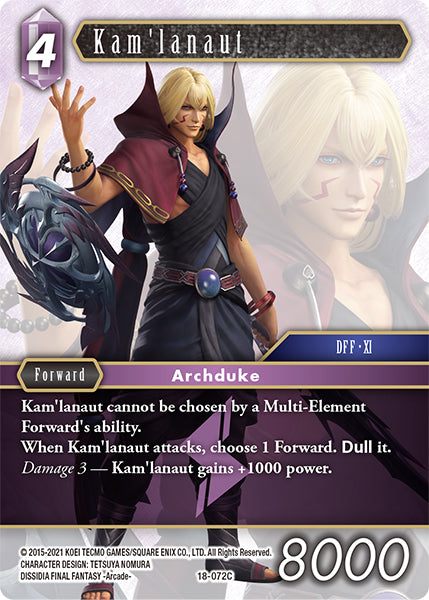 (072) Final Fantasy TCG Resurgence of Power Single: Kam'lanaut (18-072) Holo Common
