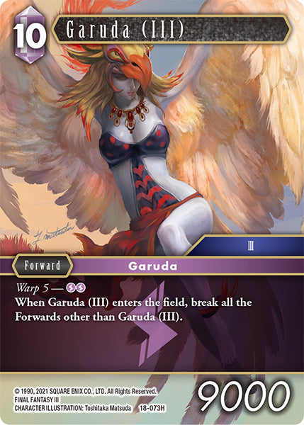 (073) Final Fantasy TCG Resurgence of Power Single: Garuda (III) (18-073) (V.1)  Hero