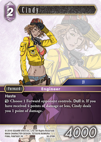 (078) Final Fantasy TCG Resurgence of Power Single: Cindy (18-078)  Rare