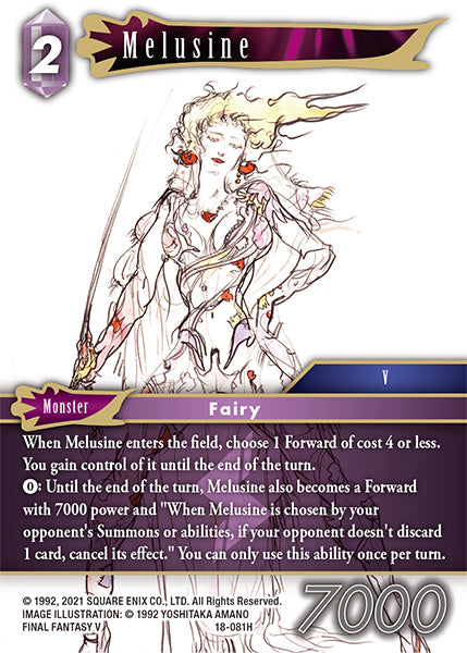 (081) Final Fantasy TCG Resurgence of Power Single: Melusine (18-081)  Hero