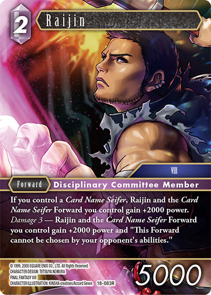 (083) Final Fantasy TCG Resurgence of Power Single: Raijin (18-083) (V.1)  Rare