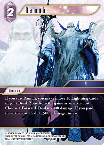 (084) Final Fantasy TCG Resurgence of Power Single: Ramuh (18-084) Holo Common