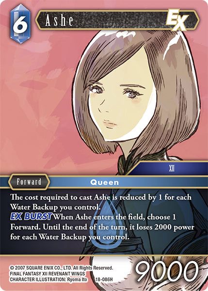 (086) Final Fantasy TCG Resurgence of Power Single: Ashe (18-086) (V.1) Holo Hero