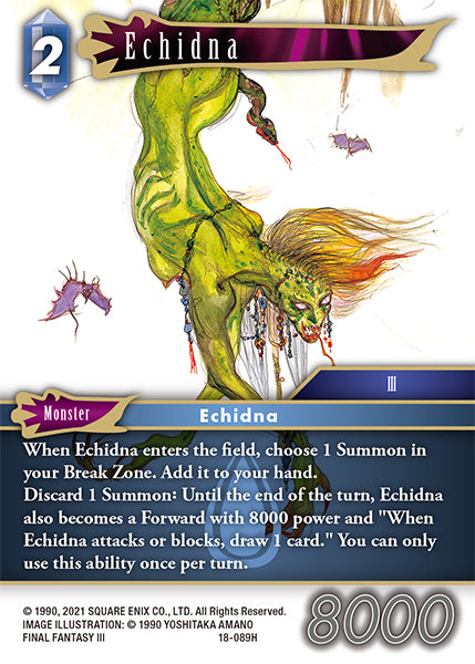 (089) Final Fantasy TCG Resurgence of Power Single: Echidna (18-089) Holo Hero