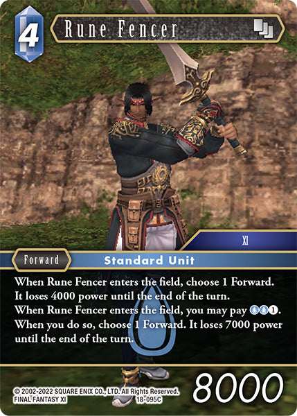(095) Final Fantasy TCG Resurgence of Power Single: Rune Fencer (18-095) Holo Common