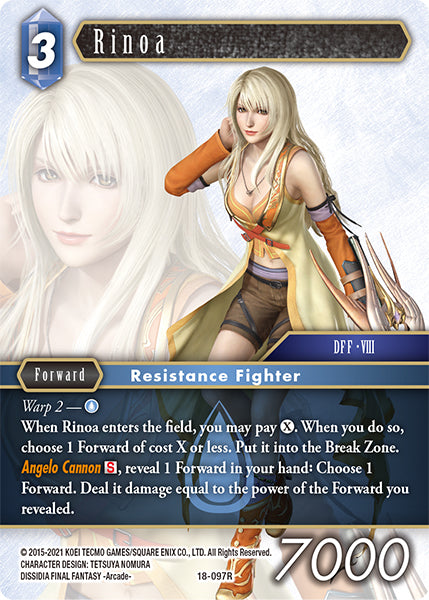 (097) Final Fantasy TCG Resurgence of Power Single: Rinoa (18-097) Holo Rare