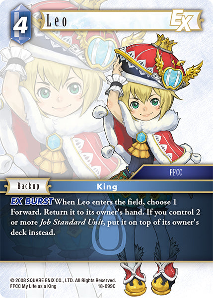 (099) Final Fantasy TCG Resurgence of Power Single: Leo (18-099) Holo Common