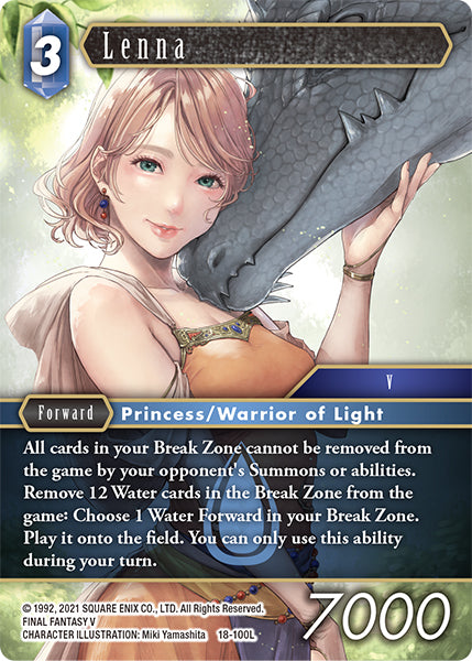 (100) Final Fantasy TCG Resurgence of Power Single: Lenna (18-100) (V.1)  Legend