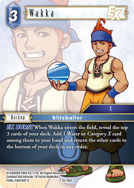 (102) Final Fantasy TCG Resurgence of Power Single: Wakka (18-102) Holo Common