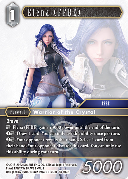 (103) Final Fantasy TCG Resurgence of Power Single: Elena (FFBE) (18-103) Holo Hero