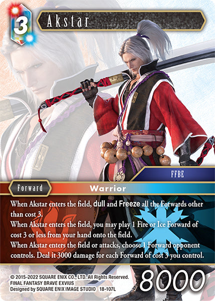 (107) Final Fantasy TCG Resurgence of Power Single: Akstar (18-107) Holo Legend