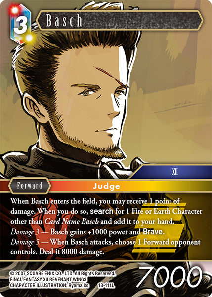 (111) Final Fantasy TCG Resurgence of Power Single: Basch (18-111) (V.1) Holo Legend