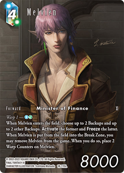(115) Final Fantasy TCG Resurgence of Power Single: Melvien (18-115) (V.2) Holo Legend