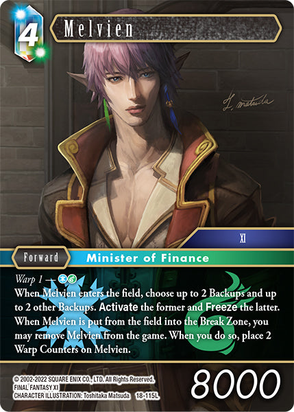 (115) Final Fantasy TCG Resurgence of Power Single: Melvien (18-115) (V.1) Holo Legend