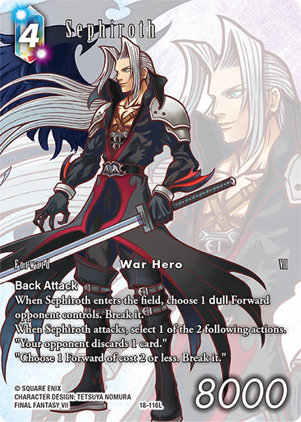 (18-116) Final Fantasy TCG Hidden Hope Single: Sephiroth (18-116) (V.2) Holo Legend