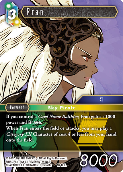 (121) Final Fantasy TCG Resurgence of Power Single: Fran (18-121) (V.1) Holo Legend