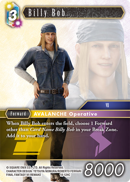 (124) Final Fantasy TCG Resurgence of Power Single: Billy Bob (18-124) Holo Common
